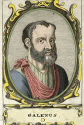 Portrait de Claude Galien, médecin grec. Gravure du 18ème siècle