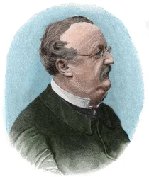 Portrait de Conrad (Konrad) Ferdinand Meyer (1825-1898) poète et écrivain suisse en allemand.