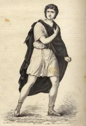 Portrait de François-Joseph Talma (1763-1826), acteur français. Gravure du XIXe siècle
