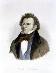 Portrait de Franz Schubert (1797 - 1828) - gravure