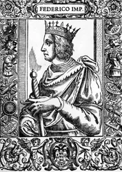 Portrait de Frédéric II (1194-1250), empereur allemand.