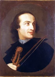 Portrait de Giuseppe Tartini (1692 - 1770), violoniste et compositeur italien. Museo del Castello. Milan