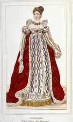 Portrait de Joséphine de Beauharnais Bonaparte (1763 - 1814), Impératrice des Français. Gravure de 1830