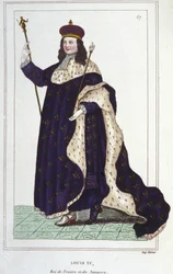 Portrait de Louis XV (1710 - 1774), roi de France (gravure de 1830)