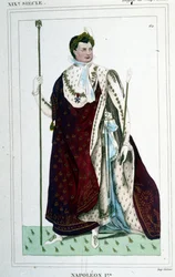 Portrait de Napoléon Ier (1769 - 1821) en costume d