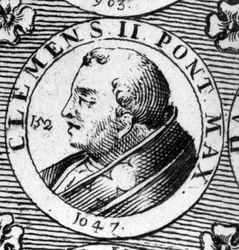 Portrait du pape Clément II (mort en 1047).