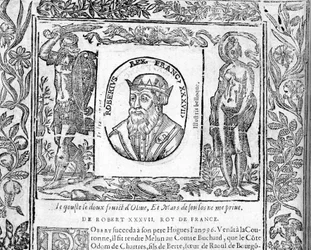 Portrait de Robert le Pieux, roi de France de 996 à 1031