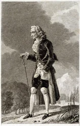 Portrait de Voltaire (1694 - 1778), écrivain et philosophe français, âgé