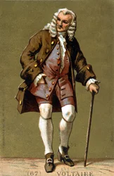 Portrait de Voltaire à pied