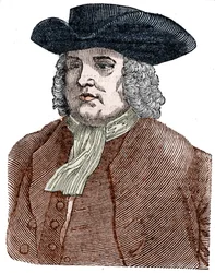 Portrait de William Penn (1644-1718) fondateur de la Pennsylvanie. Réformateur religieux anglais et chroniqueur.
