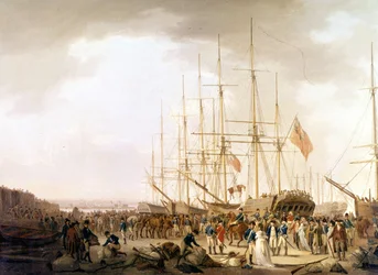 Portsmouth, embarquement des troupes britanniques