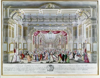Représentation de « La clemenza di Tito » (La Clémence de Titus) de Wolfgang Amadeus Mozart (1756-1791) lors des festivités du couronnement de l