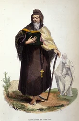 Représentation de Saint Antoine le Grand, anachorète égyptien (251 - 356), fondateur de l
