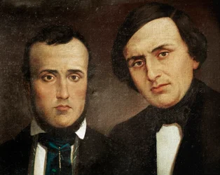 Risorgimento : portrait des frères Attilio Bandiera (1810-1844) et Emilio Bandiera (1819-1844)