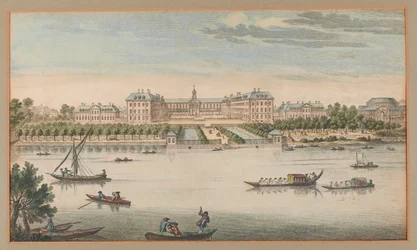 Hôpital royal de Chelsea, vue depuis la rivière, vers 1750