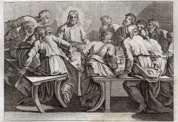 Bible de Royaumont, Nouveau Testament : La Cène. Illustration de 1811.