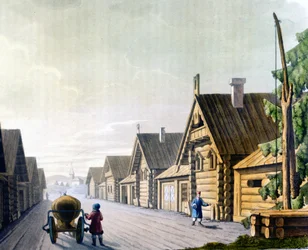 Village russe au XVIIIe siècle