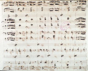 Page de partition pour le premier violon dans l