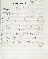 Page de partition pour le premier violon d