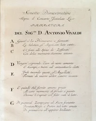Sonnet au début du Printemps (La primavera) concerto dans Il cimento dell
