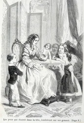 Sophie et la poupée cassée - dans « Les malheurs de Sophie » par la Comtesse de Ségur, Hachette