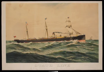State Line New York et Glasgow, Austin Baldwin & Co Agents Généraux New York