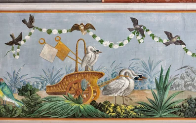 Cygnes et autres oiseaux (détail)
