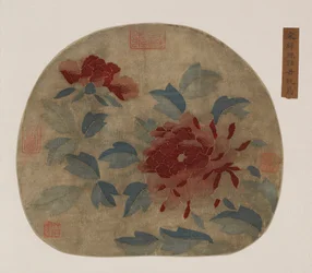 Tapisserie : pivoines