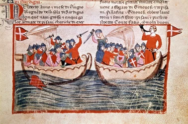 La bataille de Meloria qui aboutit à l