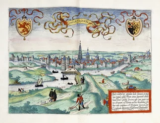 La ville de S-Hertogenbosch, Pays-Bas, 1588