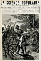 Les martyrs de la science géographique : mort du capitaine Cook. Couverture « La Science populaire » du 27 mai 1880