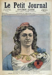 Le nouveau buste officiel de la République (Marianne) - dans « Le Petit Journal » du 21/02/1891