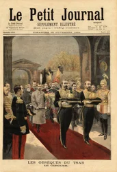 Les obsèques du tsar Alexandre III (1815-1894), dans la cathédrale Saint-Pierre-et-Saint-Paul, nécropole des Romanov, au centre de la forteresse de Saint-Pétersbourg