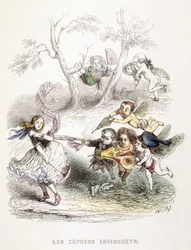 Les zéphyrs curieux - gravure