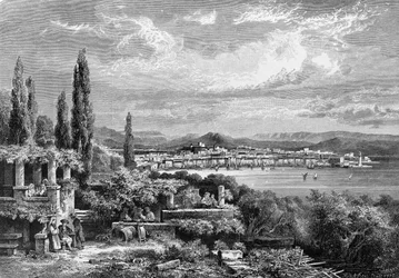 Vue de la ville de Trieste (période autrichienne), gravure de 1885