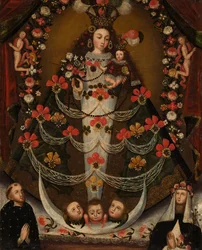 Vierge de Pomata avec Saint Nicolas Tolentino et Sainte Rose de Lima