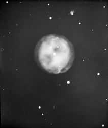Plaque de verre astronomique de la Nébuleuse du Hibou dans la Grande Ourse (1910)