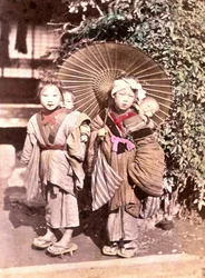 Enfants au Japon, fin du 19e siècle - Archives des Missions Étrangères