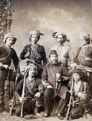 Guerriers géorgiens de Batum (ou Batoumi) ville de Géorgie, capitale de l
