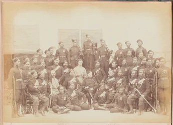 Sous-officiers et fusiliers Gurkha du 4e régiment Gurkha (fusiliers)