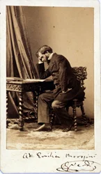 Giuseppe Verdi vers 1835. photographie dédicacée par le compositeur museo della scala de Milan