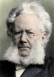 HENRIK IBSEN (1828-1906), poète et dramaturge norvégien - Portrait de Henrik (Henri) Johan Ibsen (1828-1906), dramaturge norvégien