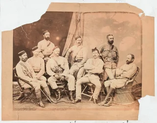 Officiers du 4e Régiment Goorkha, 1879