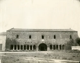 Palazzo della Ragione, abbaye de Pomposa, Émilie-Romagne, Italie, vers 1890