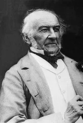 Portrait de William Ewart Gladstone (1809-1898), Premier ministre et homme politique britannique.