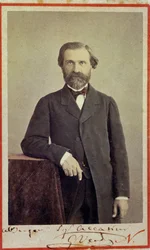 Portrait du compositeur italien Giuseppe Verdi (1813 - 1901).