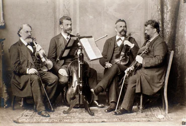 Portrait des membres du quatuor Joachim, vers 1900
