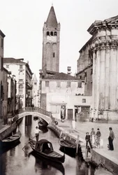 Quartier San Giovanni e Paolo à Venise - photographie, fin 19ème siècle