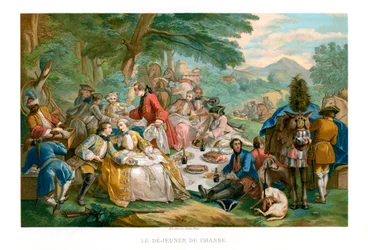 Petit déjeuner de chasse, 1737, 1885