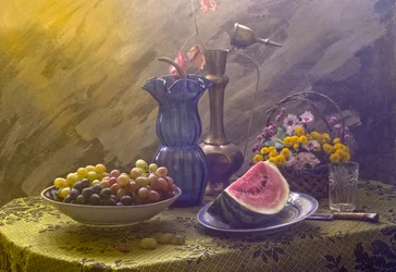 Une abondance de fruits et de fleurs